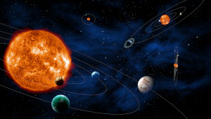 Солнечная и экзопланетарные системы в представлении художника